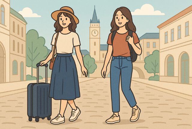 旅行にスカートとパンツどっちが似合う?着こなし術