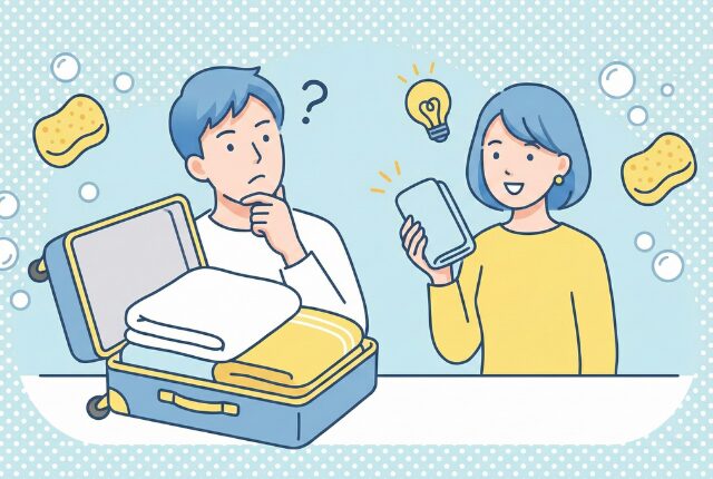 旅行のボディタオルはどうしてる？賢い選び方と解決策