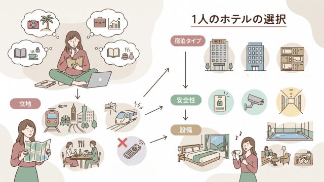 1人で泊まるホテルの選び方