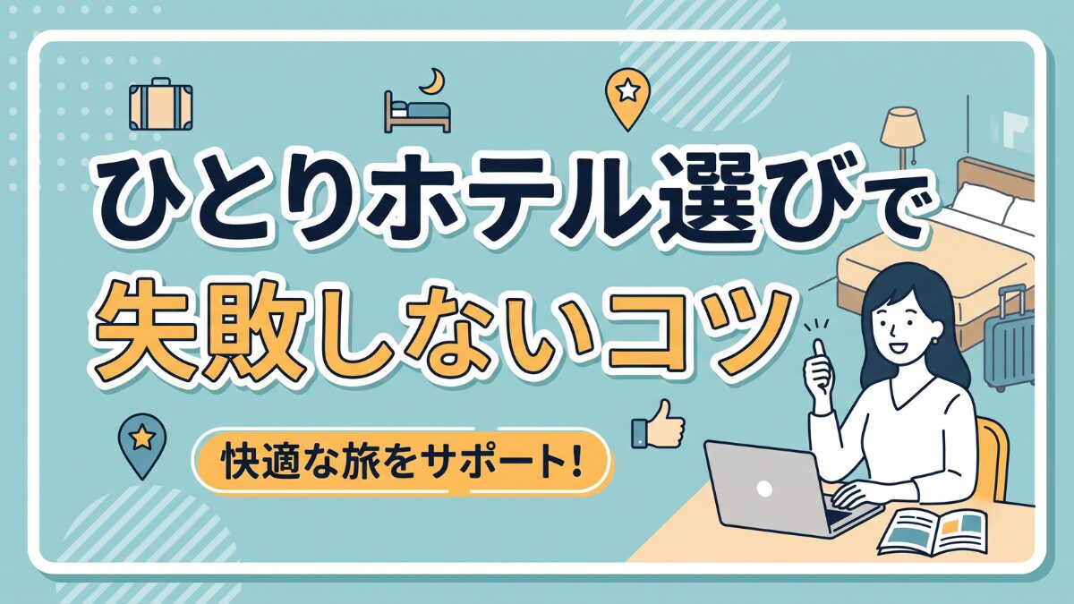 ひとりホテル選びで失敗しないコツ